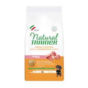 Natural trainer Sensitive Geen Gluten Adult Klein Varkensvlees Natuurlijk Trainer – 3 x 2 kg