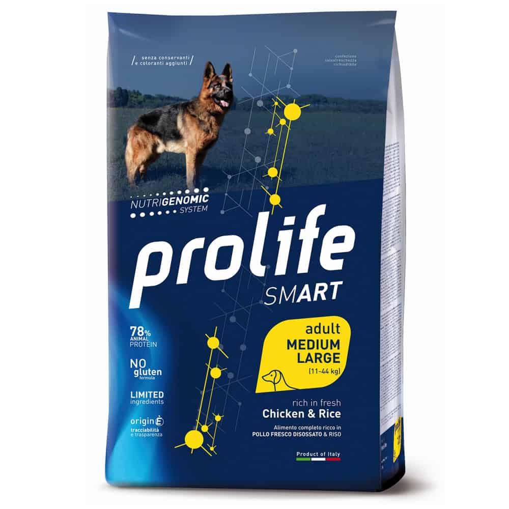2x12kg Kip & Rijst Smart Adult Middelgroot/ Groot Ras Prolife Droge Honden