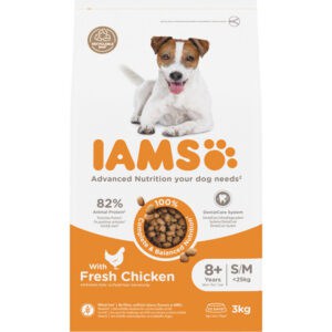 IAMS Dog Senior Small – Medium Kip – 3 x 3 kg