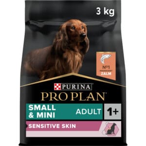Pro Plan Hondenvoer Droog Adult Small & Mini Sensitive Skin Zalm – 4 x 3 kg