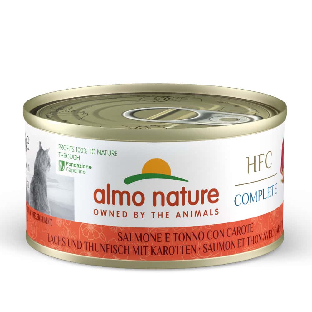 6x70g Almo Nature HFC Complete Zalm en Tonijn met Wortel Nat Kattenvoer