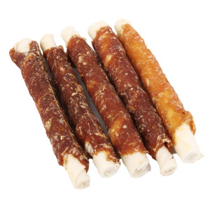 Brekz Rawhide Dog Chews - runderhuid rolsticks met kip (17 cm) 1 x 5 stuks