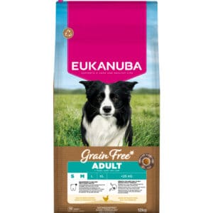 Eukanuba Hondenvoer Droog Grain Free Adult Small/Medium Kip – 12 kg