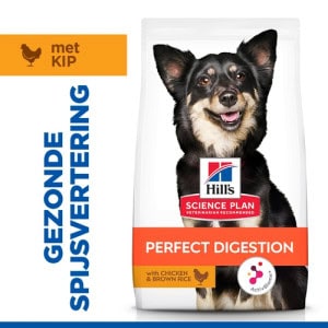 Hill's Hill's Adult Perfect Digestion Small & Mini met kip & bruine rijst hondenvoer – 6 kg