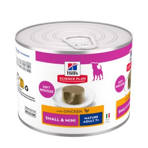 Hill's Hill's Mature Adult 7+ Small & Mini mousse nat hondenvoer met kip blik – 12 x 200 g