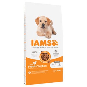 IAMS Large Puppy & Junior Kip Hondenvoer – 12 kg