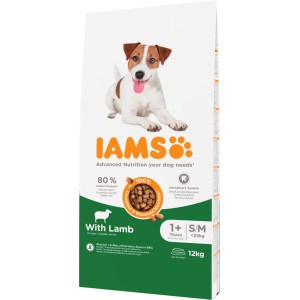IAMS for Vitality Adult Small & Medium met lam hondenvoer – 12 kg