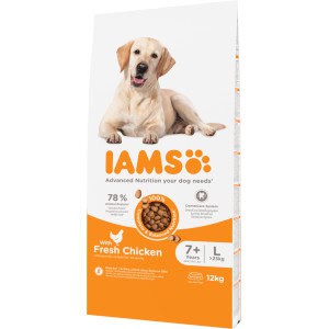 IAMS for Vitality Senior Large met kip hondenvoer – 12 kg