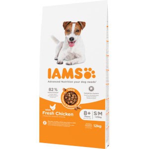 IAMS for Vitality Senior Small & Medium met kip hondenvoer – 3 kg