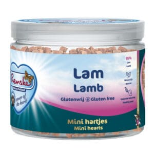 Renske Gezonde Beloning Mini Hartjes Hondensnack Lam – 100 g