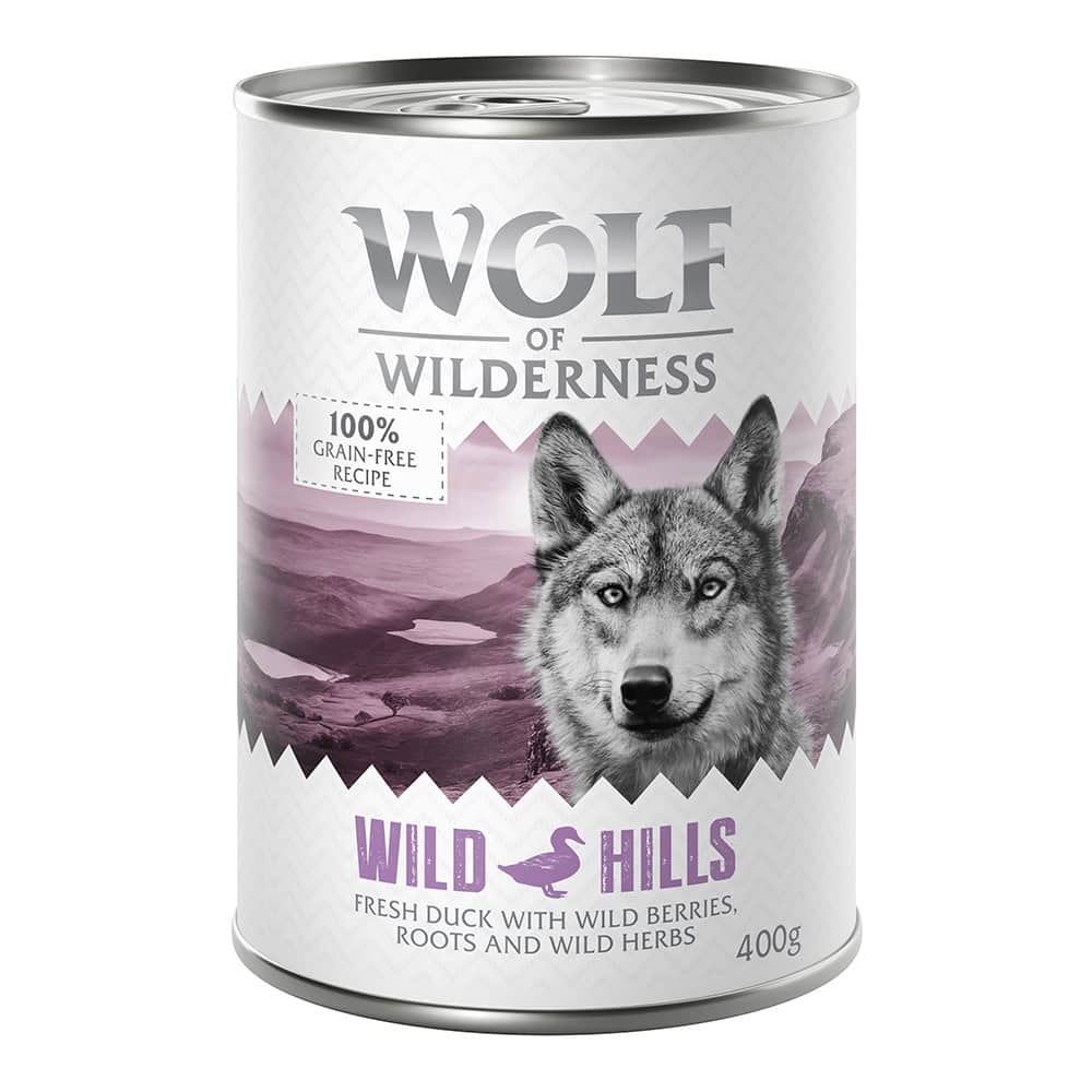 Wolf of Wilderness Adult “Wild Hills” Eend – Graanvrij – Bestel ook natvoer: 6 x 400 g Wild Hills – Eend