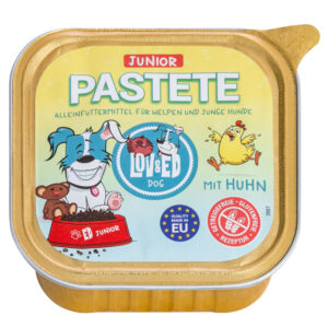 12x150g Lov&Ed hondenvoer paté junior met kip nat hondenvoer