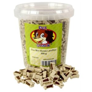 PETSNACK Mini Botjes Duo Lam – Rijst – 500 g
