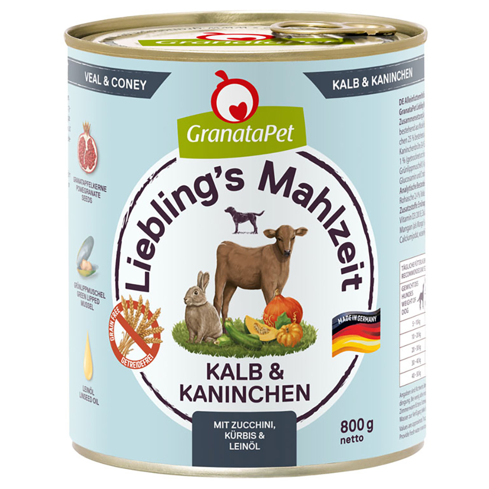 6x800g Lievelingsmaaltijd Angus Beef met Pompoen Granatapet Hondenvoer