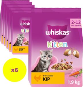 Whiskas Kattenbrokken - Junior - Kip - zak 6 x 1.9 kg