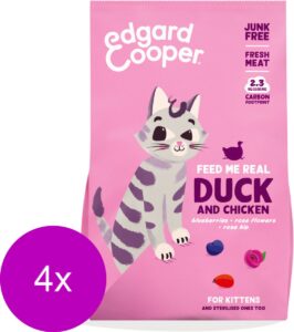 Edgard & Cooper Kitten Eend&Kip - Kattenvoer - 2 x 2 kg