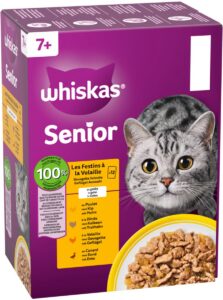Whiskas Kattenvoer Nat Senior 7+ Gevogelte in Gelei Multipack - 12x85 gr