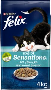 Felix Seaside Sensations - Kattenvoer Droogvoer - Zalm & Groenten - 4 x 4 kg