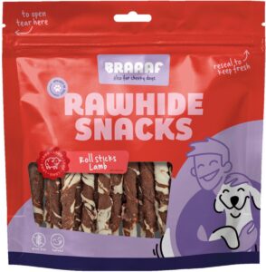 Braaaf Hondensnack Rol Sticks Lam – Vis 12 cm – 10 x 250 g
