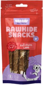 Braaaf Hondensnack Rol Sticks Lam – Vis 12 cm – 10 x 80 g