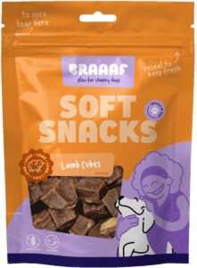 Braaaf Hondensnack Blokjes Lam Steak met Vis – 10 x 85 g