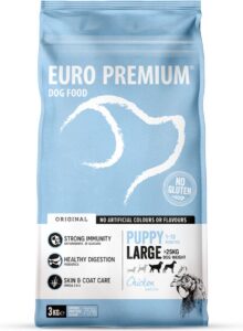Euro-premium Puppy Large Kip – Rijst – 3 kg