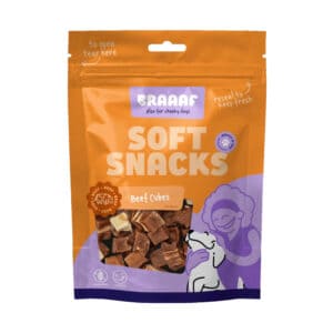 Braaaf Hondensnack Blokjes Rund Steak met Vis – 85 g