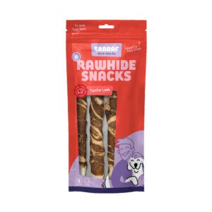 Braaaf Hondensnack Twister Lam – Vis – 180 g