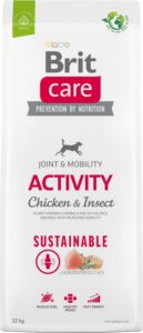 Brit Care Sustainable Activity Joint & Mobility Kip&Insecten - Hondenvoer - 12 kg