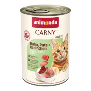 Animonda Adult Kip, Kalkoen & Konijn Carny Kattenvoer – 6 x 400 g