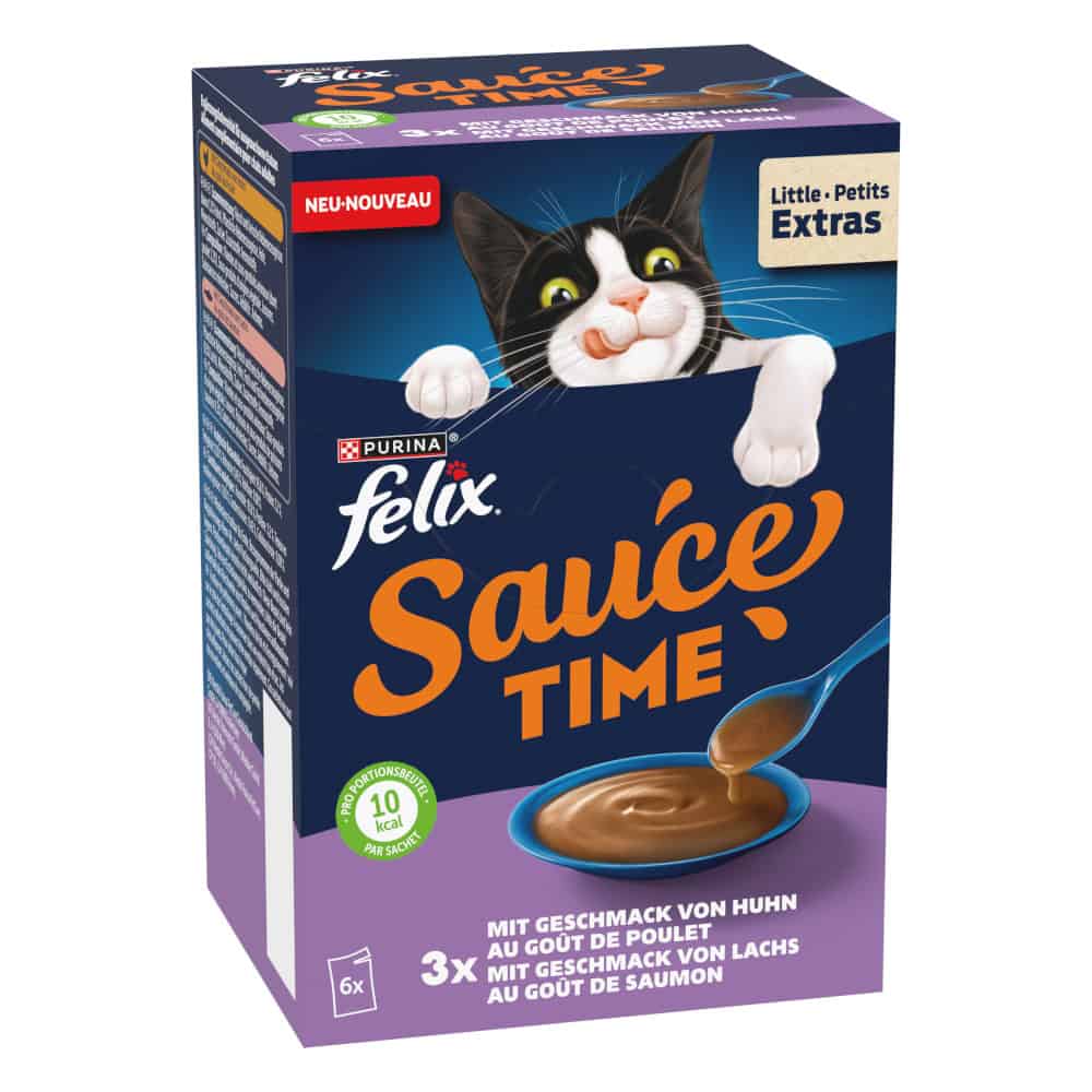 Felix met de smaak van kip & zalm Sauce Time nat kattenvoer – 240 g