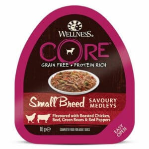 Wellness CORE Hondenvoer Small Savoury Medleys Kip – Rund – 85 g