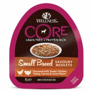 Wellness CORE Hondenvoer Small Savoury Medleys Kip – Kalkoen – 85 g