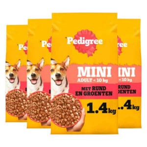 Pedigree Adult Hondenbrokken Mini Rund – 4 x 1,4 kg