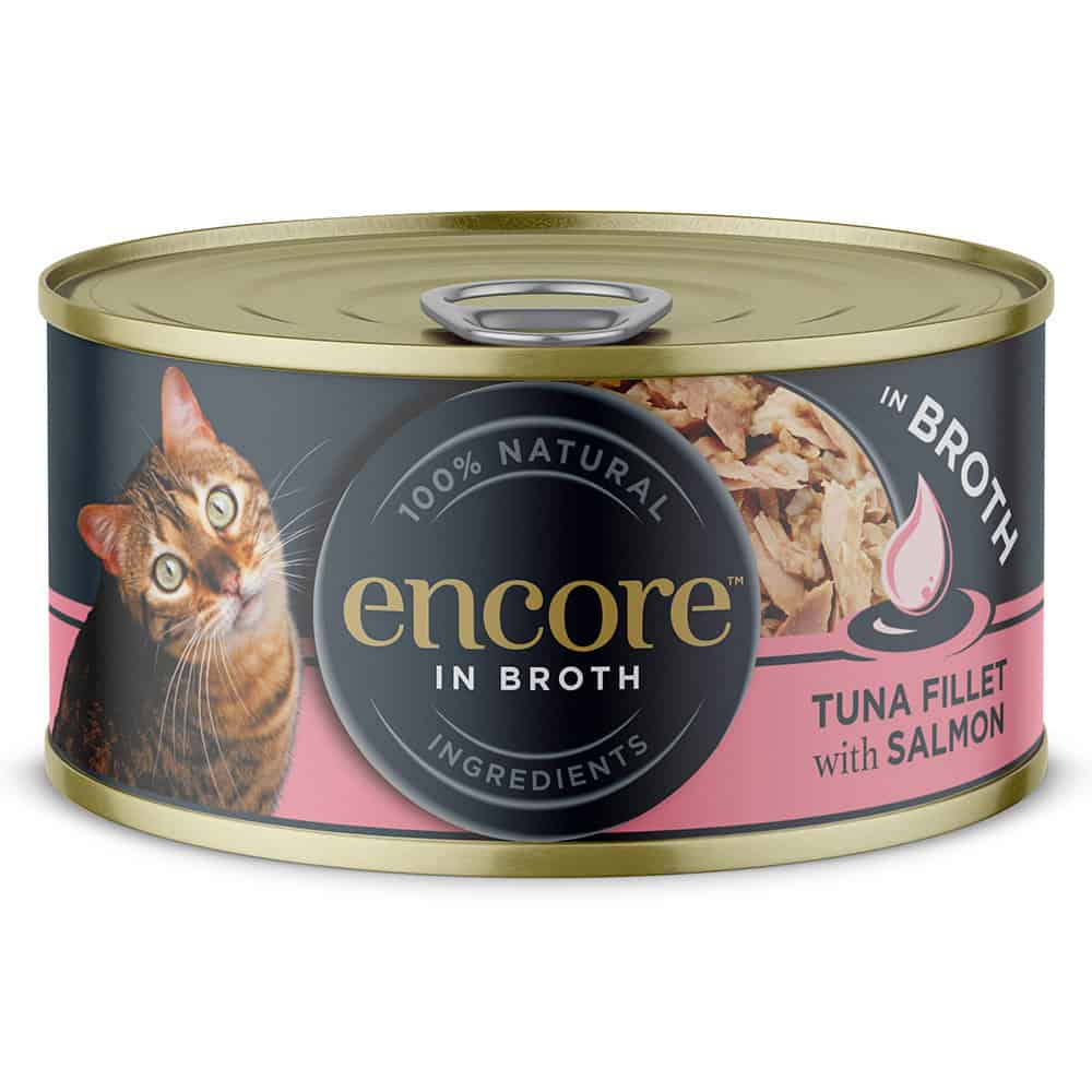 Encore Blik Tonijnfilet en Zalm Kattenvoer Nat – 16 x 70 g