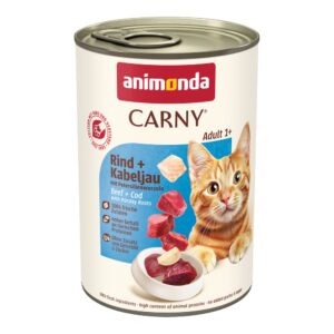 Animonda Adult Rund & Kabeljauw met Wortelpeterselie Carny Kattenvoer – 6 x 400 g