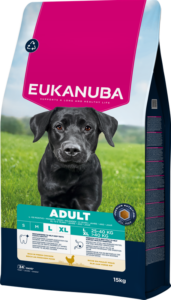 Eukanuba Life Care hondenvoer voor volwassen honden, groot, kip – 15 kg