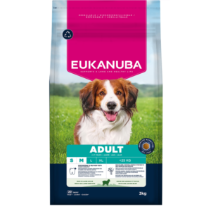 Eukanuba Life Care hondenvoer voor volwassen honden (klein/middelgroot) met lam & rijst – 3 kg