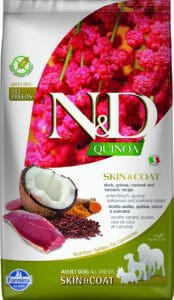 Farmina N&D Quinoa & Kruiden Voedingssupplement (Eend, Quinoa, Kokos en Kurkuma) Hondenvoer voor Volwassen Honden (Mini) – 2,5 kg