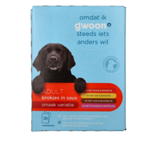 G'woon Adult Chunks in Jelly Veal & Chicken Multipack 12 pcs
