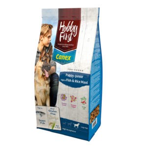 HobbyFirst Canex Hondenvoer Puppy-Junior Maxi Vis & Rijst – 12 kg