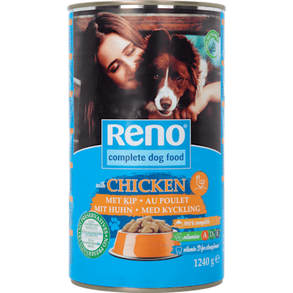 Hondenvoer in blik kip brok/saus