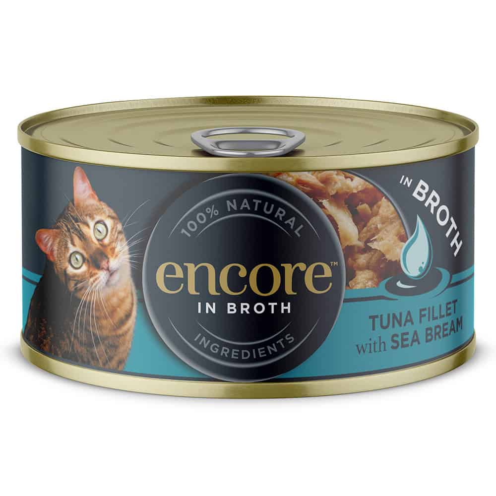Encore Blik Tonijn en zeebaars Kattenvoer Nat – 16 x 70 g