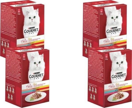 Gourmet Mon Petit – Duo Vis & Vlees – Kattenvoer – 24 x 50 g