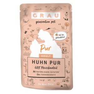 GRAU Adult Graanvrij 16 x 125 g Kattenvoer - Kip Puur