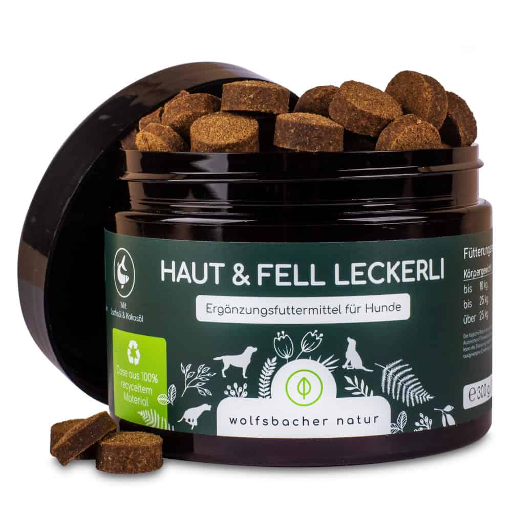 300g Wolfsbacher natuurlijke traktaties huid & vacht hondensnacks