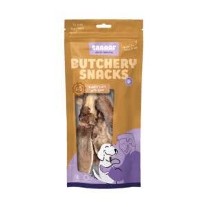 Braaaf Hondensnack Butchery Konijnenoren met Haar 80 gr