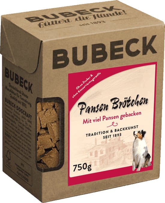Bubeck steenoven gebakken Honden koekjes met pens brood – 750 g