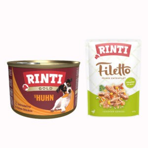 12 x 185 g Rinti Gold natvoer + 100 g Filetto in gelei gratis! - Kip