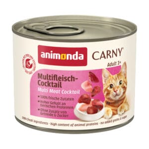 12x200g Adult Multivlees-Cocktail Animonda Carny Kattenvoer